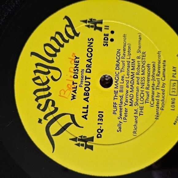 Walt Disney All About Dragons Puff Magic Vintage Vinyl Record Collectible Used - Picture 11 of 12